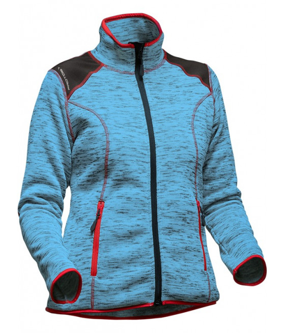 veste polaire femme - coloris bleu  - coupe cintrée - renforts hydrofuges