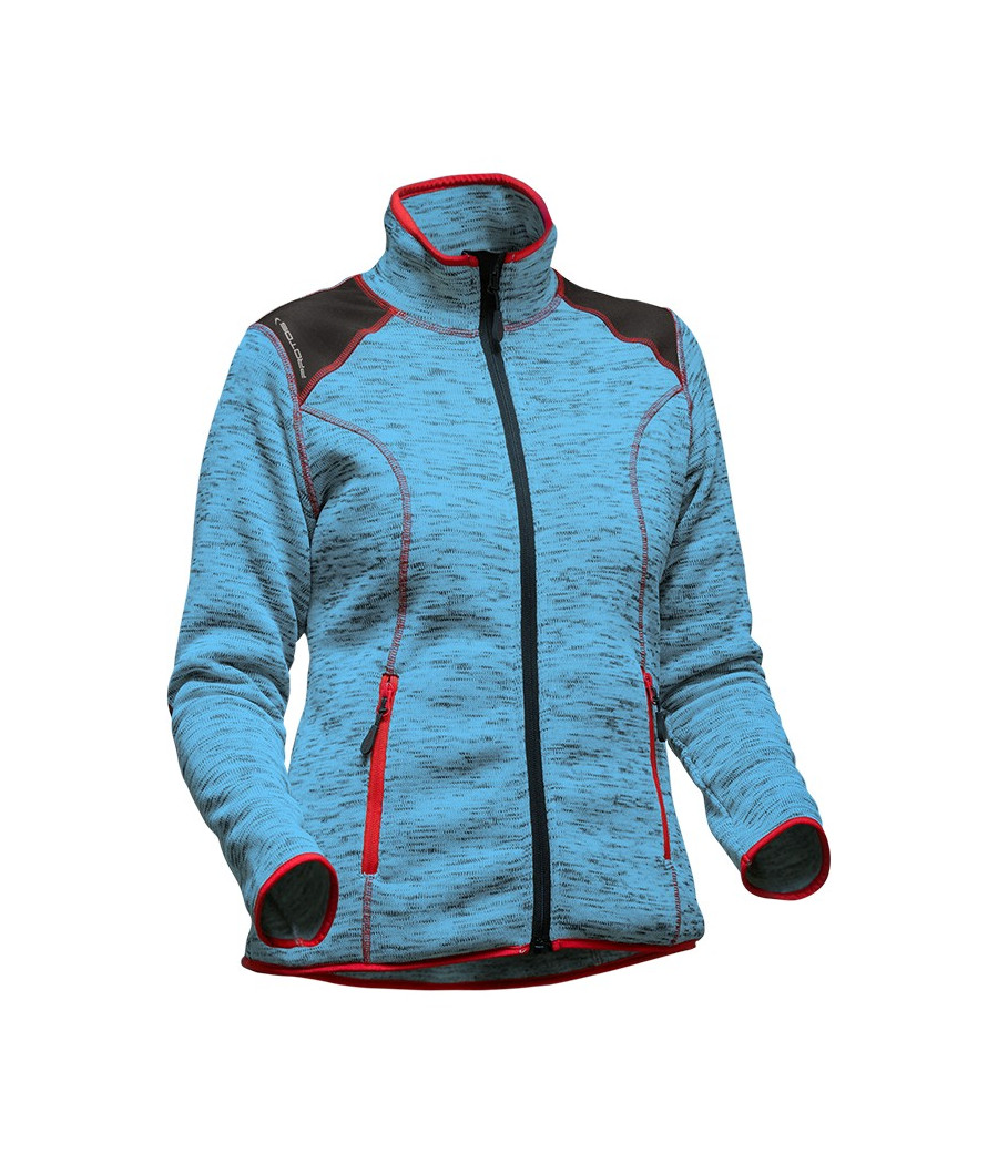 veste polaire femme - coloris bleu  - coupe cintrée - renforts hydrofuges