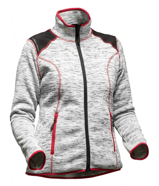 veste polaire femme - coloris gris clair- coupe cintrée - renforts hydrofuges