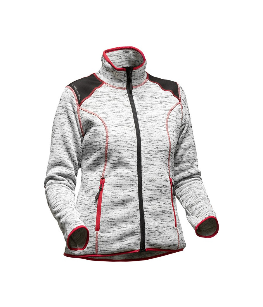 veste polaire femme - coloris gris clair- coupe cintrée - renforts hydrofuges