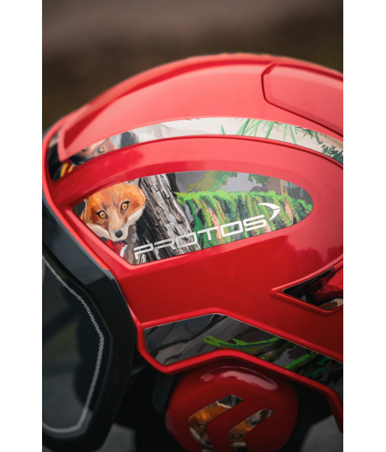 Gros plan sur les stickers avec l'ambiance foxi