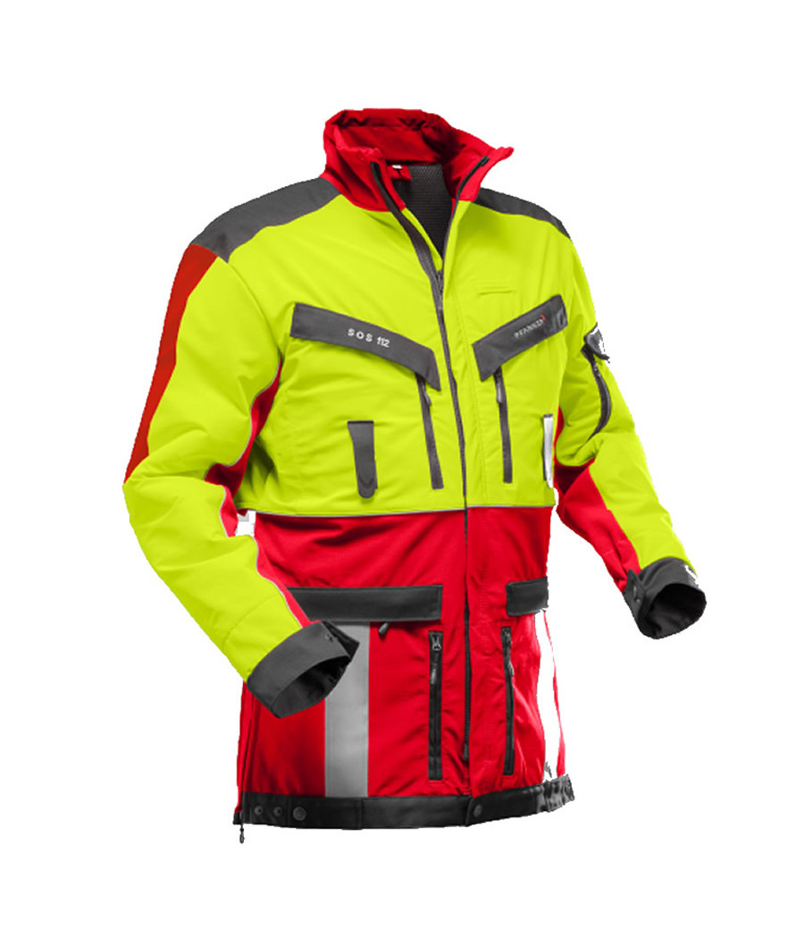Veste de traque rouge et jaune fluo nouveau modèle