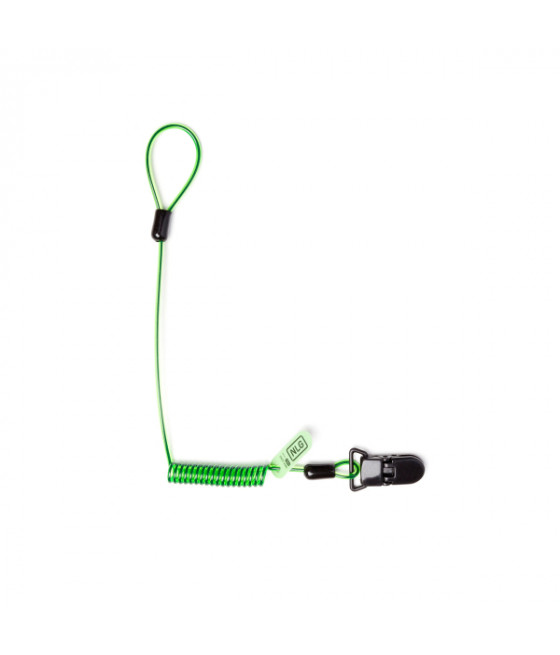 longe à ressort avec dragonne pour casque et  clip unique Tough Teeth™