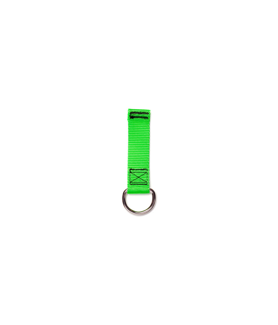 Attache outil vert fluo avec anneau en Dpouvant supporter un poids jusqu'à 3kg