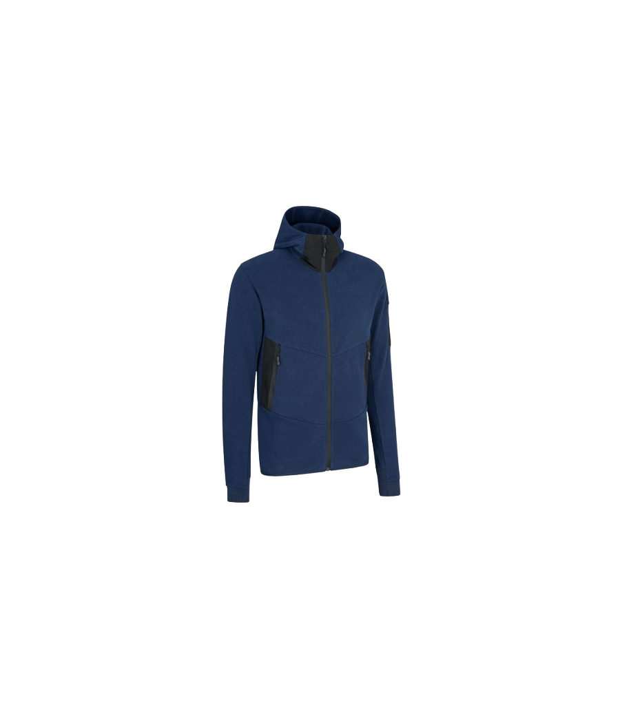 Pull polaire en chanvre à tirette - Bleu