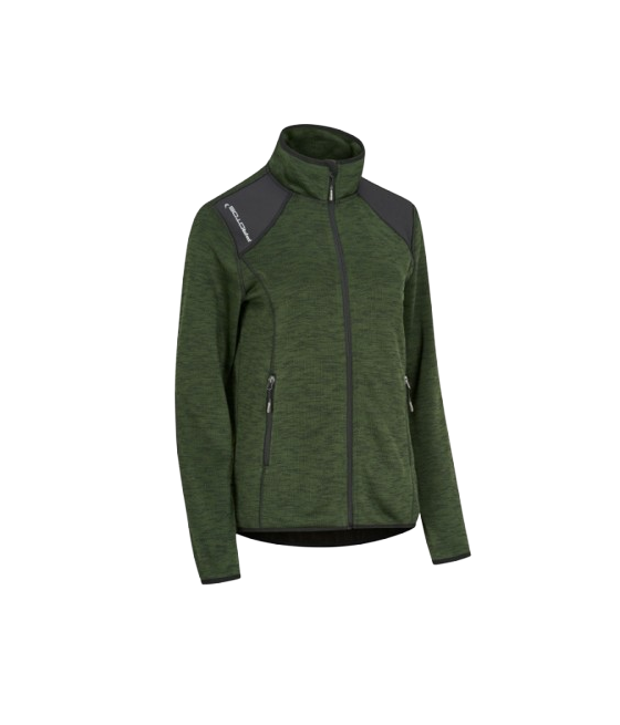 veste polaire femme - coloris vert - coupe cintrée - renforts hydrofuges