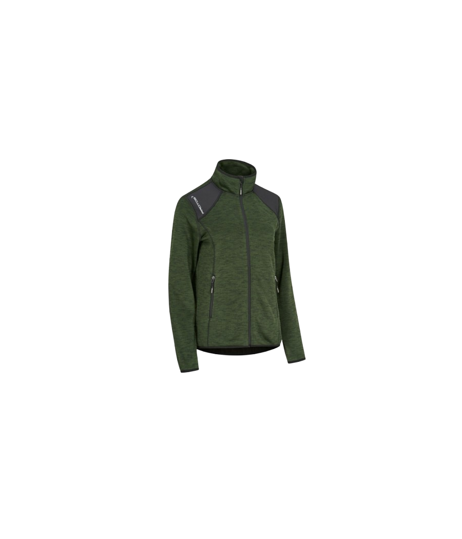 veste polaire femme - coloris vert - coupe cintrée - renforts hydrofuges