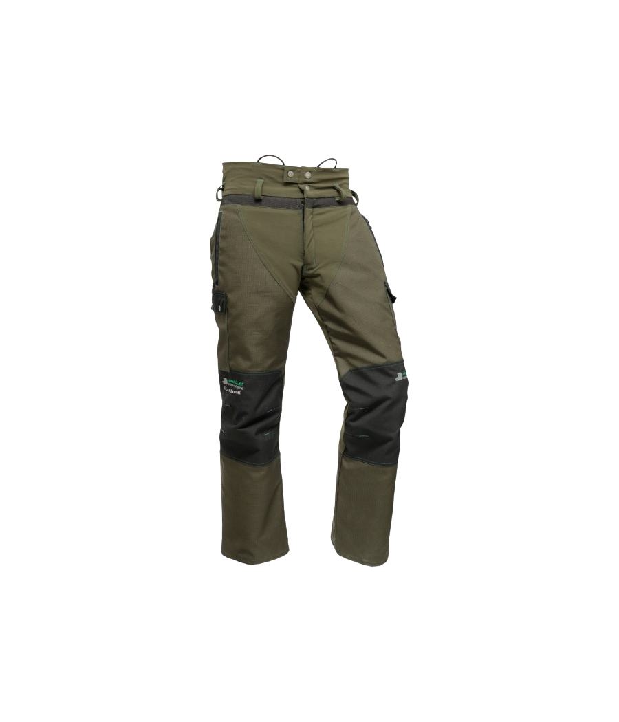 Pantalon de traque Stretch Air coloris kaki avec renforts en kevlar aux genoux et guêtres amovibles