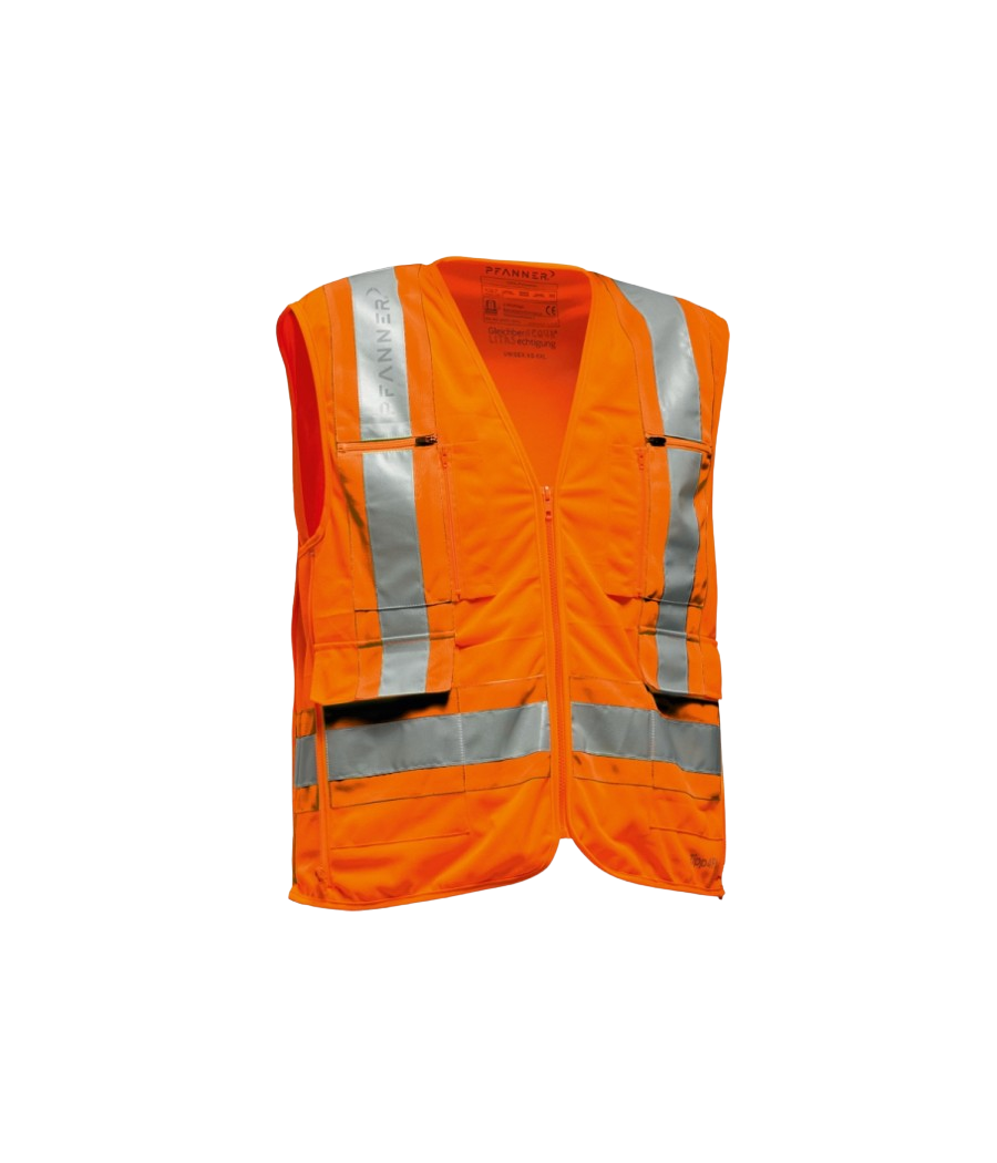 Gilet haute visibilité PFANNER Zipp4Fit orange