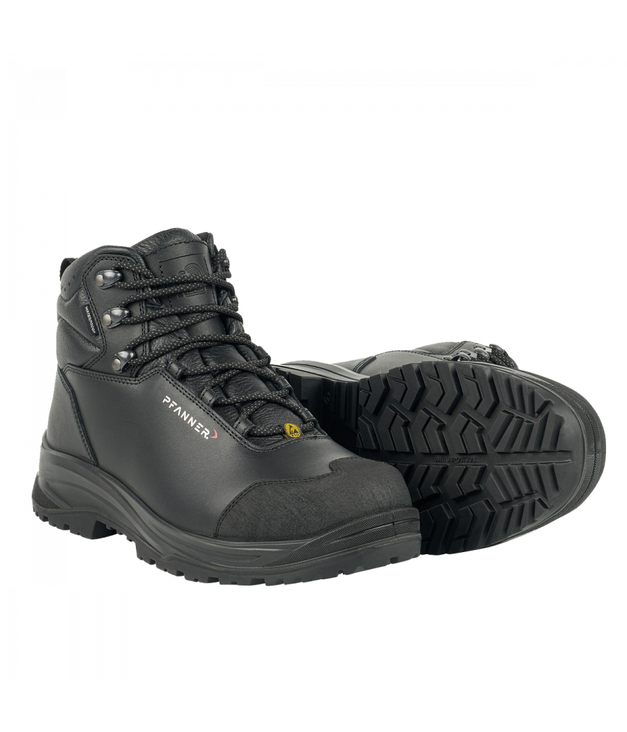 Chaussures en cuir noir avec protection anti-perforation
