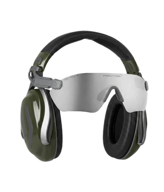 bandeau olive avec lunettes Protos anthracite