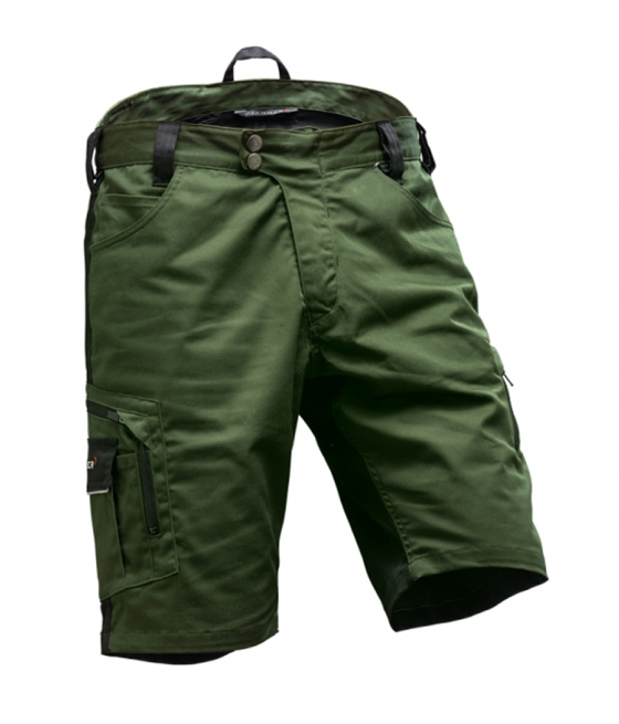 Short Pfanner en coloris kaki avec des systèmes de poches Zipp2Zipp