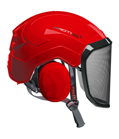 Casque Protos Integral Arborist uni Rouge