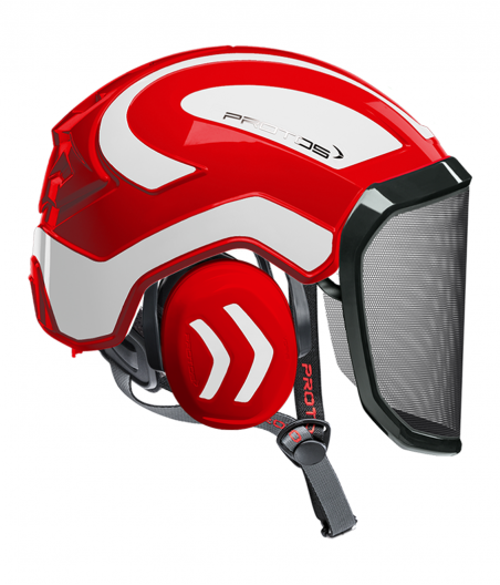 Casque Protos Integral Arborist Bicolore rouge-blanc