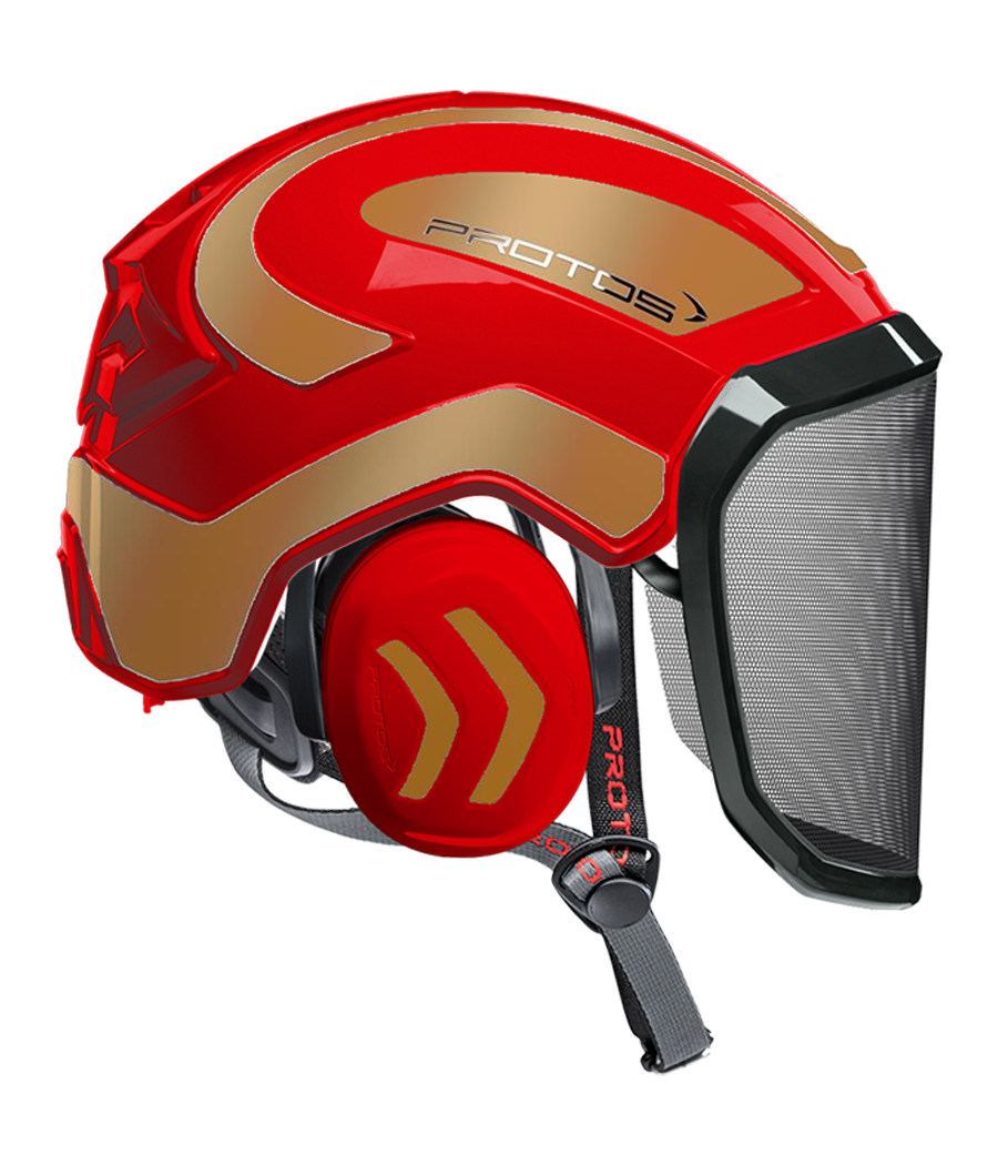 Casque Protos Integral Arborist PFANNER Bicolore rouge-or