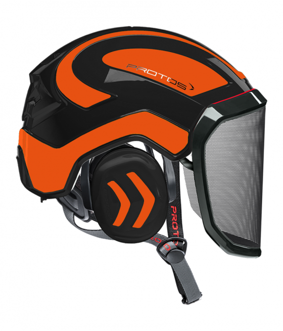 Casque Protos Integral Arborist Bicolore noir-orange