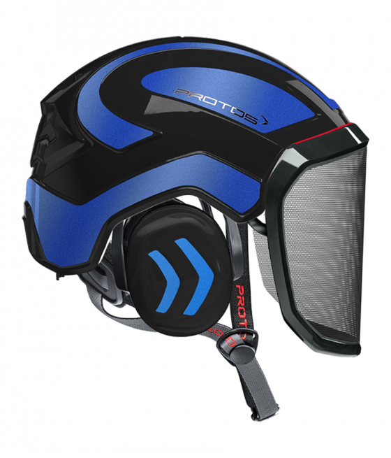 Casque Protos Integral Arborist Bicolore noir-bleu metal