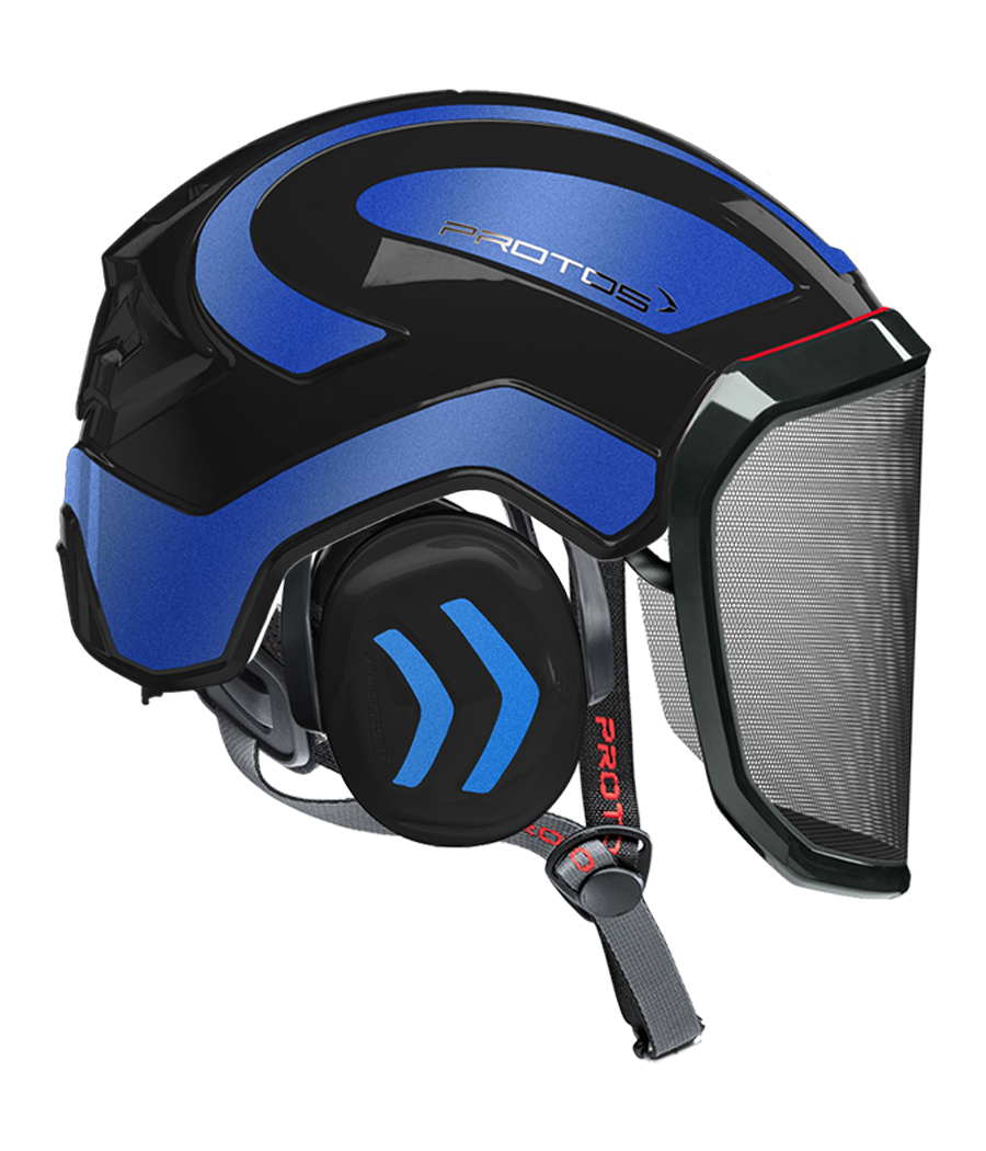 Casque Protos Integral Arborist PFANNER Bicolore noir-bleu métal