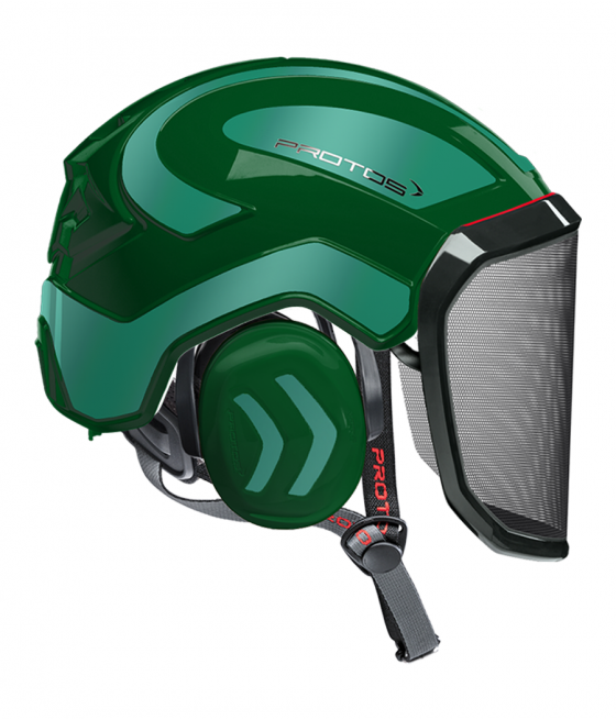 Casque Protos Integral Arborist Bicolore Olive-vert reflex