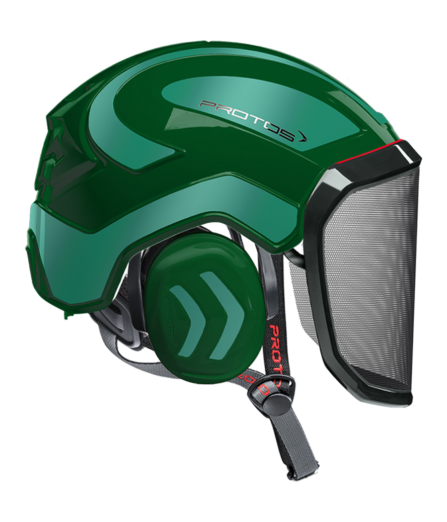 Casque Protos Integral Arborist Bicolore Olive-vert reflex