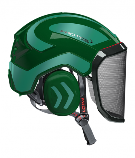 Casque Protos Integral Arborist Bicolore Olive-vert reflex