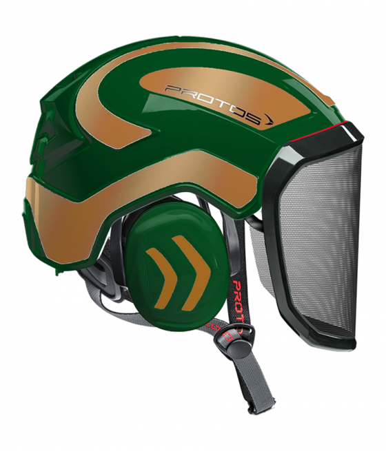 Casque Protos Integral Arborist PFANNER Bicolore olive-gold