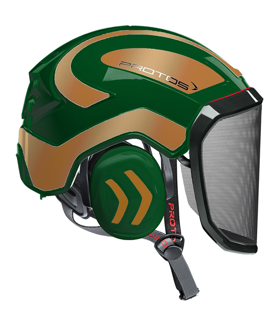 Casque Protos Integral Arborist PFANNER Bicolore olive-gold