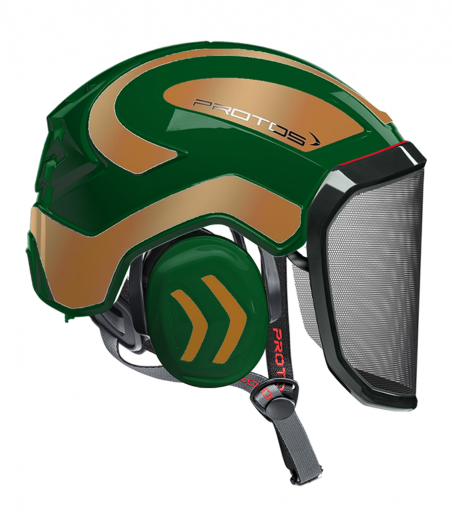 Casque Protos Integral Arborist Bicolore Olive-gold