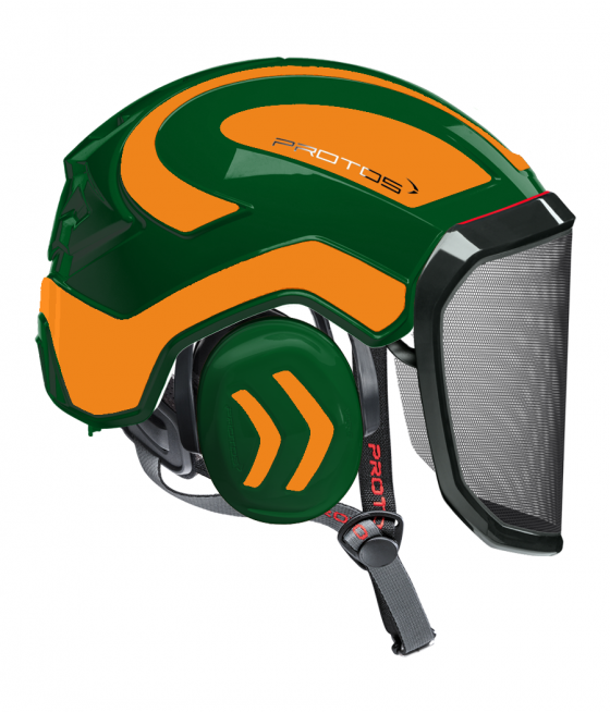 Casque Protos Integral Arborist Bicolore olive-orange fluo
