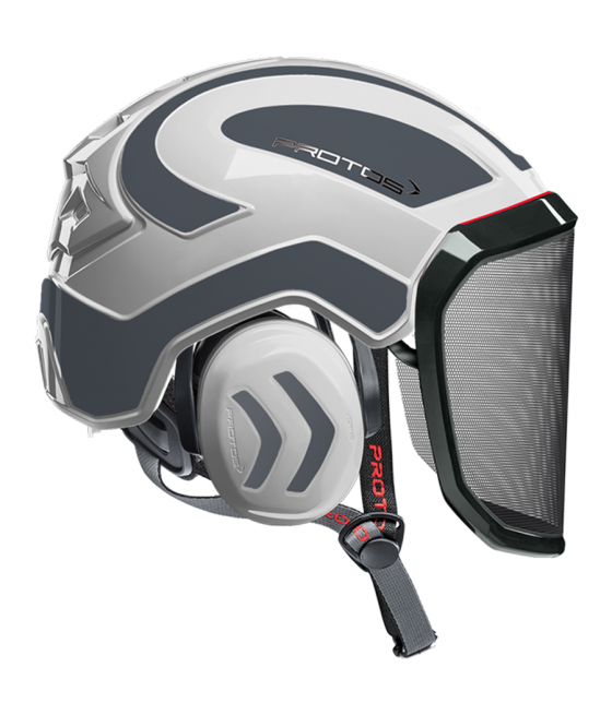 Casque Protos Integral Arborist Bicolore blanc-gris