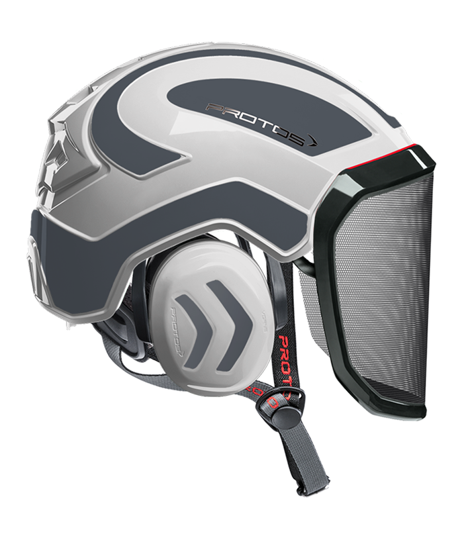 Casque Protos Integral Arborist Bicolore blanc-gris