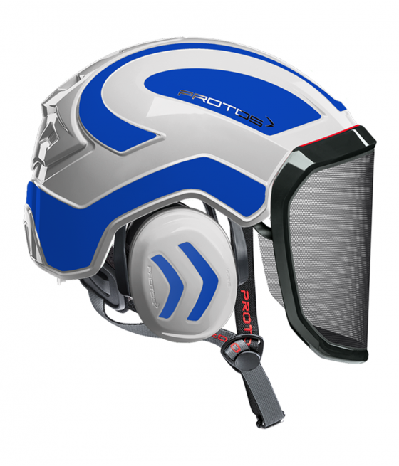 Casque Protos Integral Arborist PFANNER Bicolore blanc-bleu