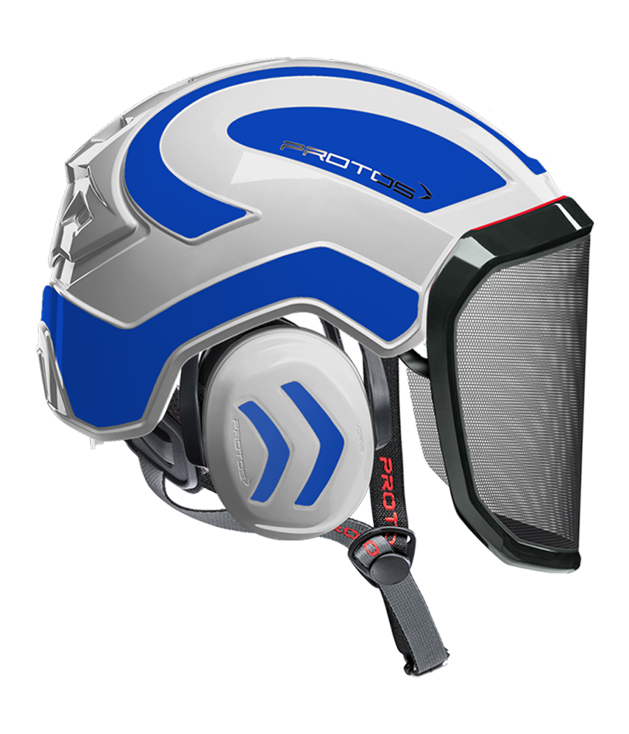 Casque Protos Integral Arborist PFANNER Bicolore blanc-bleu