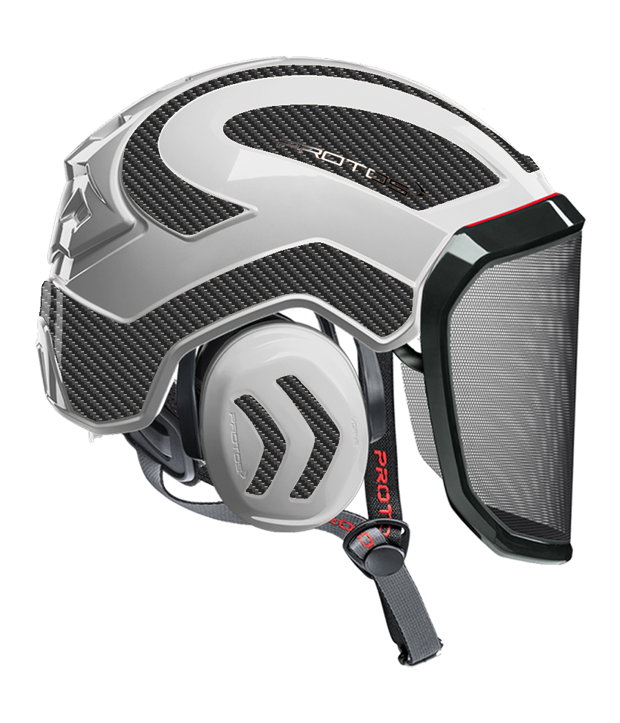 Casque Protos Integral Arborist PFANNER Bicolore  blanc-gris carbone