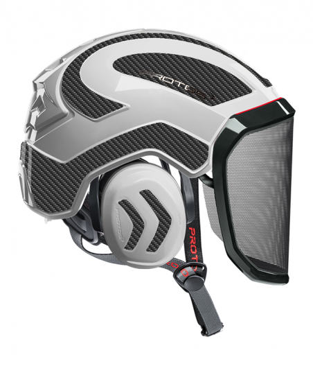 Casque Protos Integral Arborist Bicolore blanc-gris carbone
