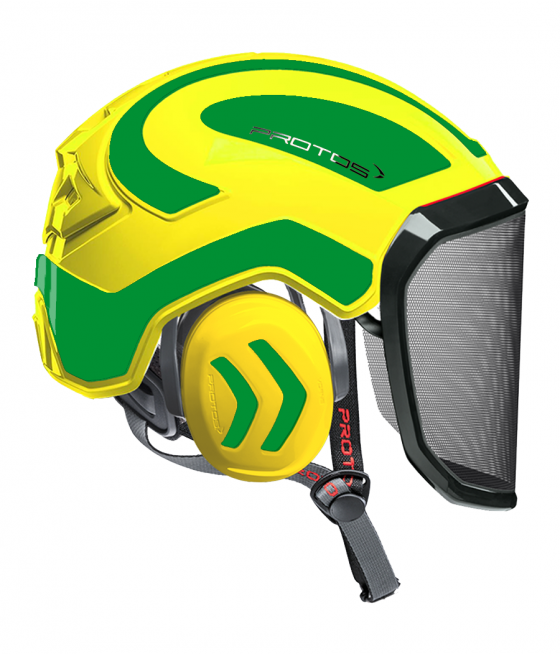 Casque Protos Integral Arborist Bicolore jaune fluo-vert