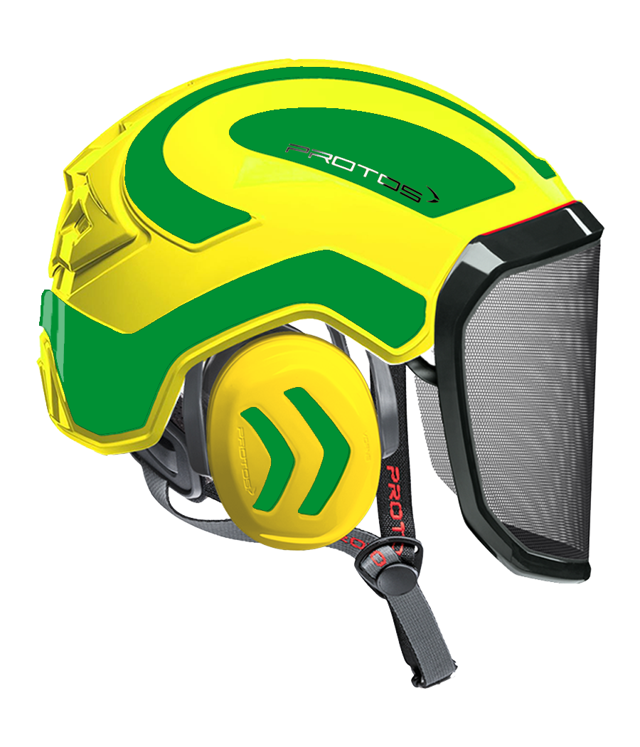 Casque Protos Integral Arborist Bicolore jaune fluo-vert