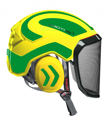 Casque Protos Integral Arborist Bicolore jaune fluo-vert