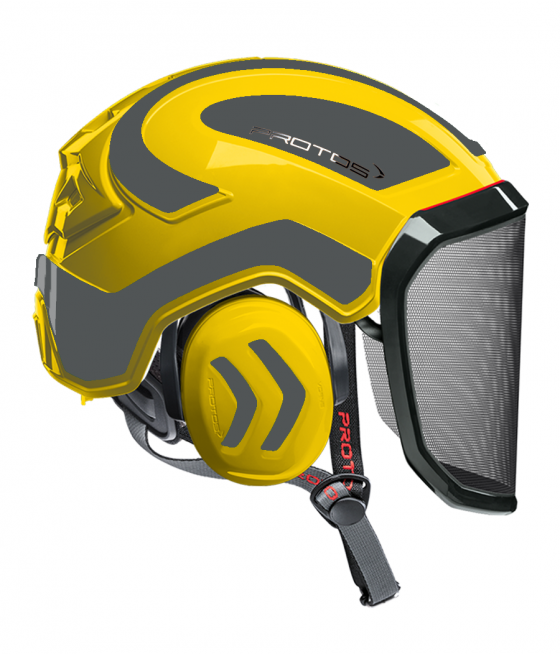 Casque Protos Integral Arborist Bicolore jaune-gris
