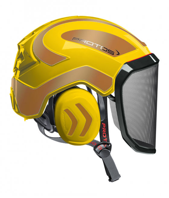 Casque Protos Integral Arborist PFANNER Bicolore jaune-or