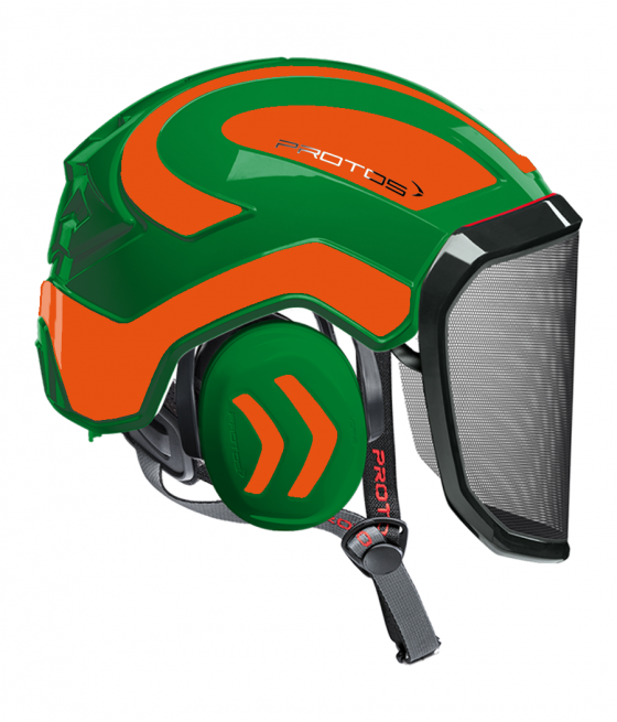 Casque Protos Integral Arborist Bicolore vert-orange