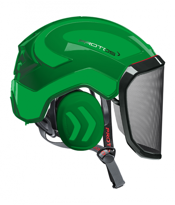 Casque Protos Integral Arborist Bicolore vert-vert fluo