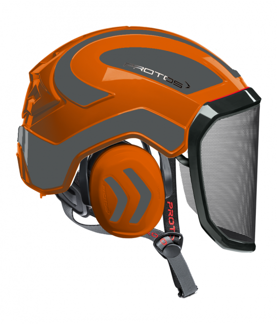 Casque Protos Integral Arborist Bicolore orange-gris