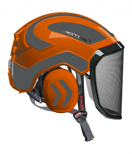 Casque Protos Integral Arborist Bicolore orange-gris