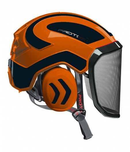 Casque Protos Integral Arborist Bicolore orange-noir