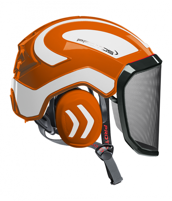 Casque Protos Integral Arborist PFANNER Bicolore orange-blanc