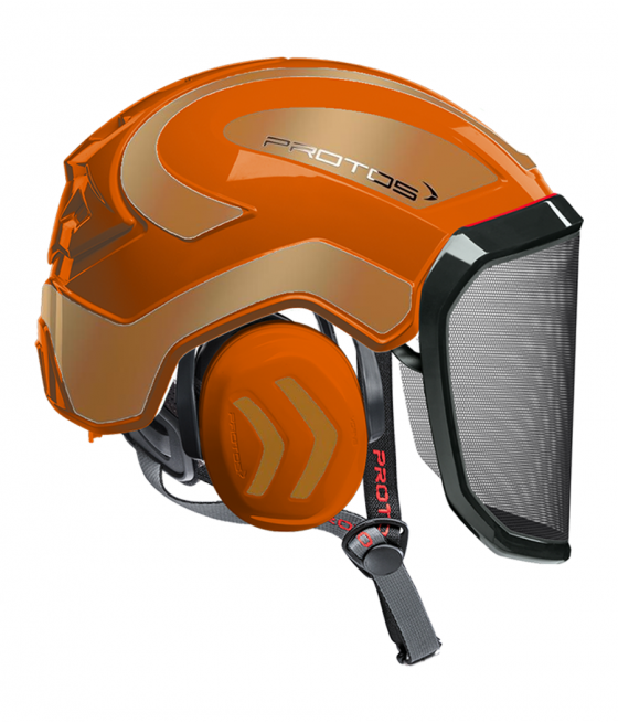 Casque Protos Integral Arborist PFANNER Bicolore orange-or