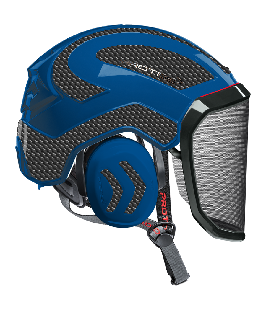 Casque Protos Integral Arborist PFANNER Bicolore bleu-gris carbone