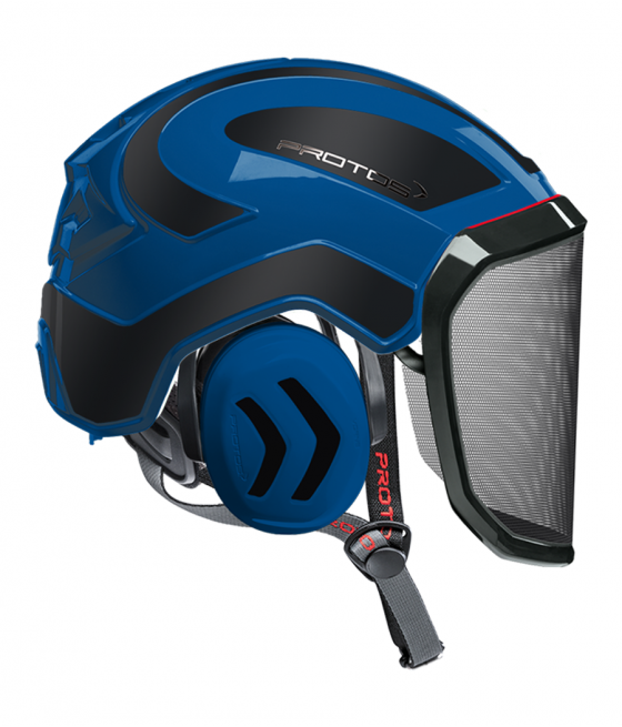 Casque Protos Integral Arborist Bicolore bleu-noir réfléchissant