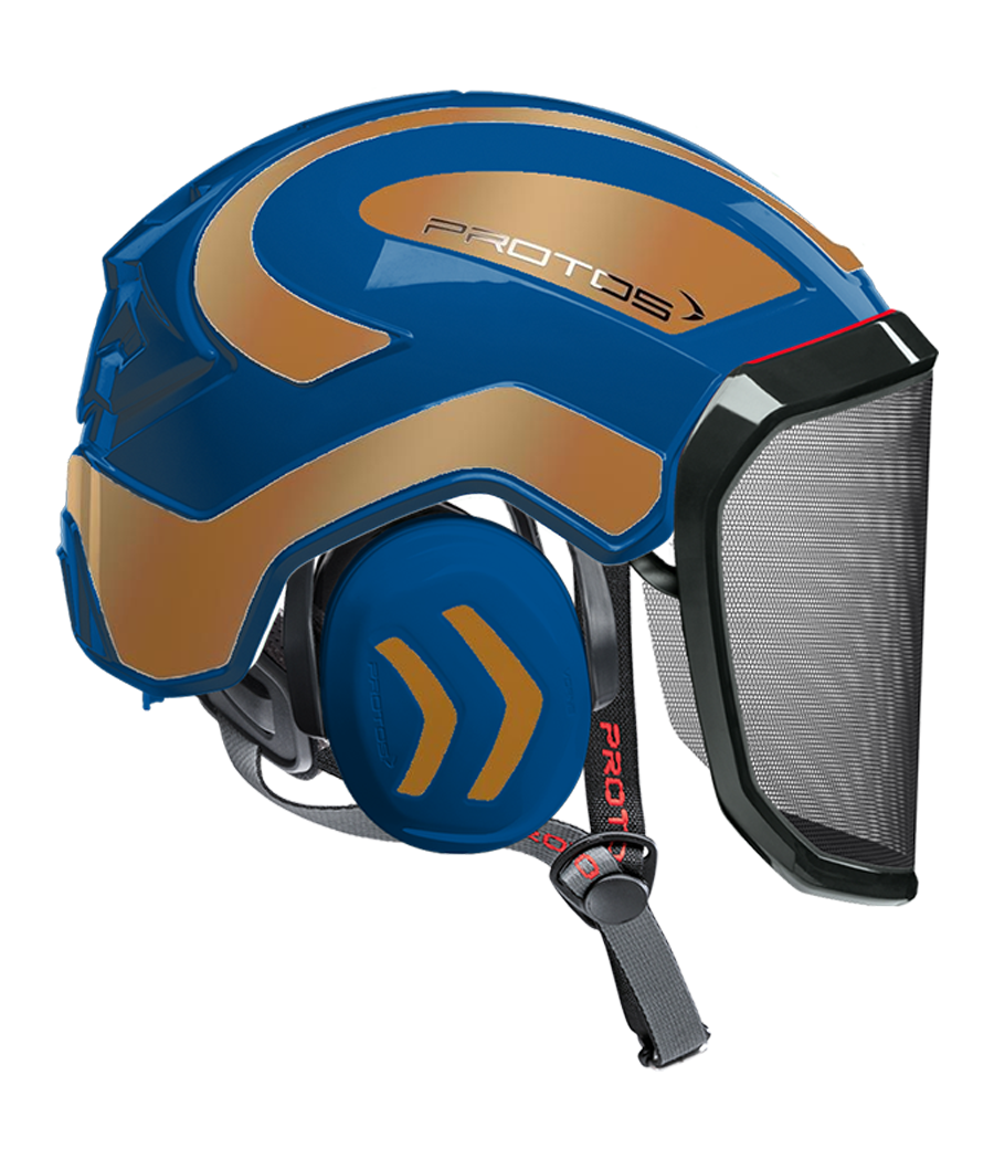 Casque Protos Integral Arborist PFANNER Bicolore bleu-or